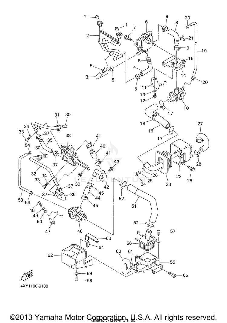 Air Induction System VENTURE MM LIMITED EDITION (CA Ed.) - XVZ13TFSMC - 2000 Schematic