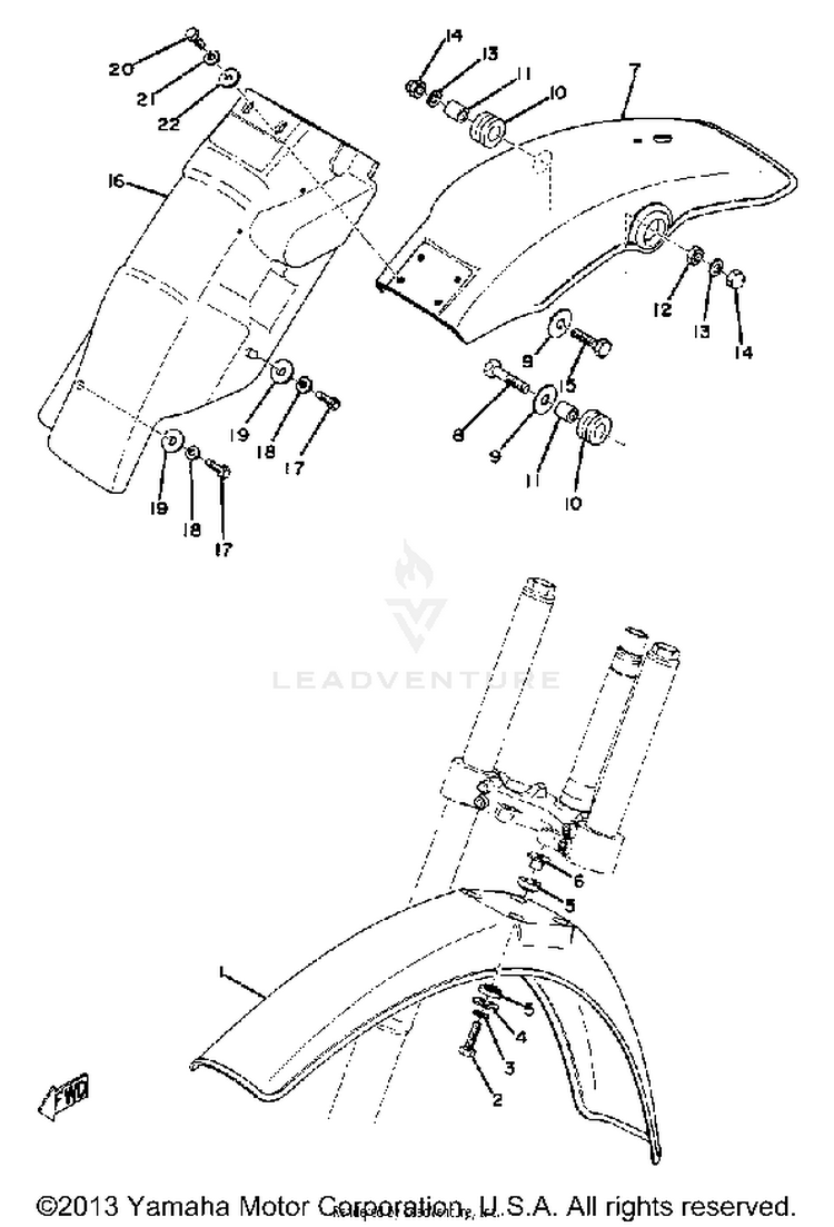 Front Fender Rear Fender Schematic