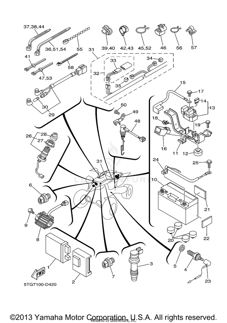 Electrical 1 YFZ450 - YFZ450T - 2005 Schematic