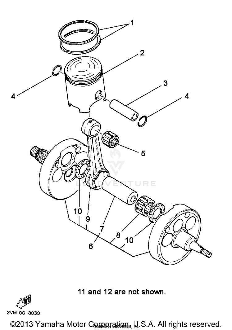 Piston And Con Rod Assembly Schematic