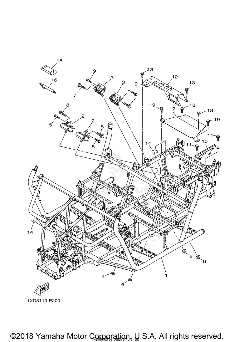 Frame VIKING EPS - YXM700PFL - 2015 Schematic