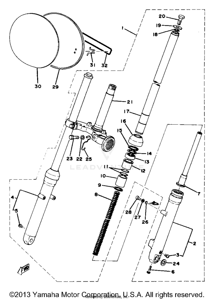 Front Fork Yz80d Schematic