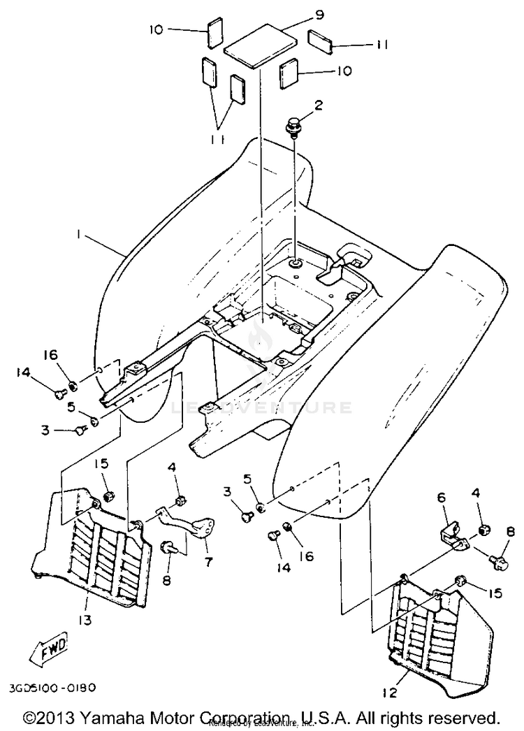 Rear Fender Schematic