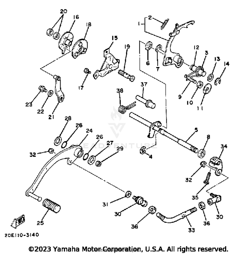 Shift Shaft - Pedal Schematic