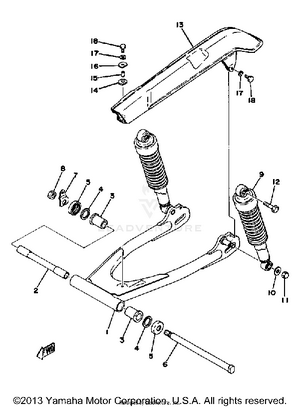 Rear Arm Rear Cushion Chain Case Schematic
