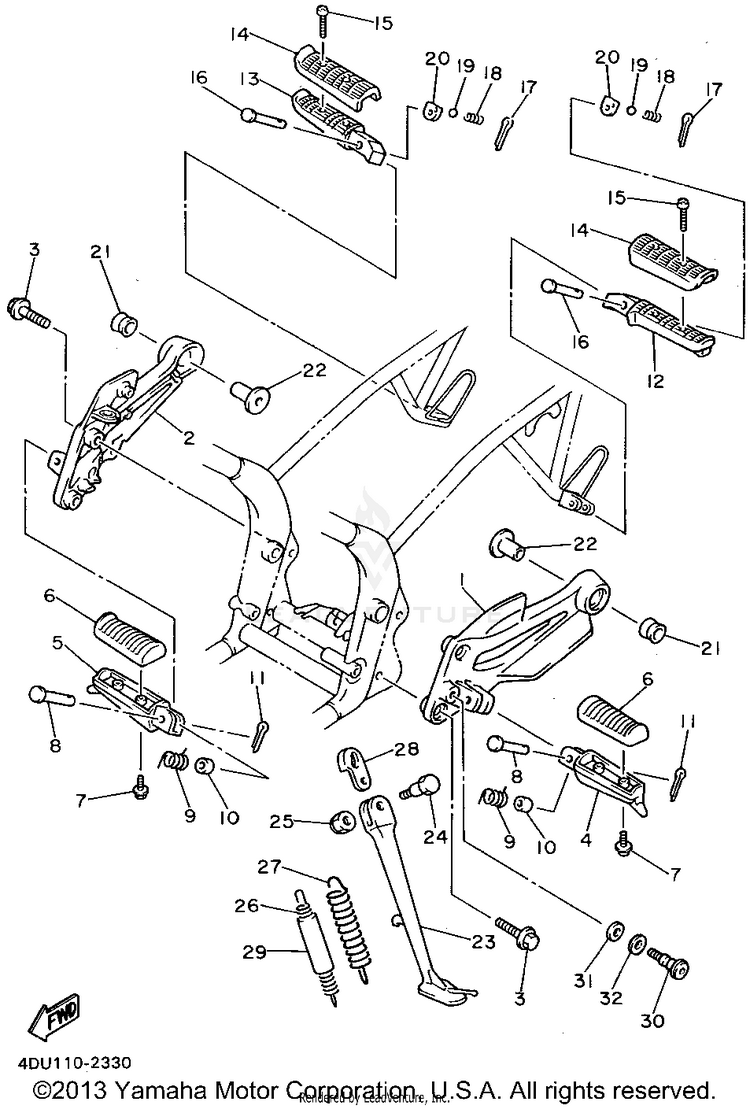 Stand Footrest Schematic