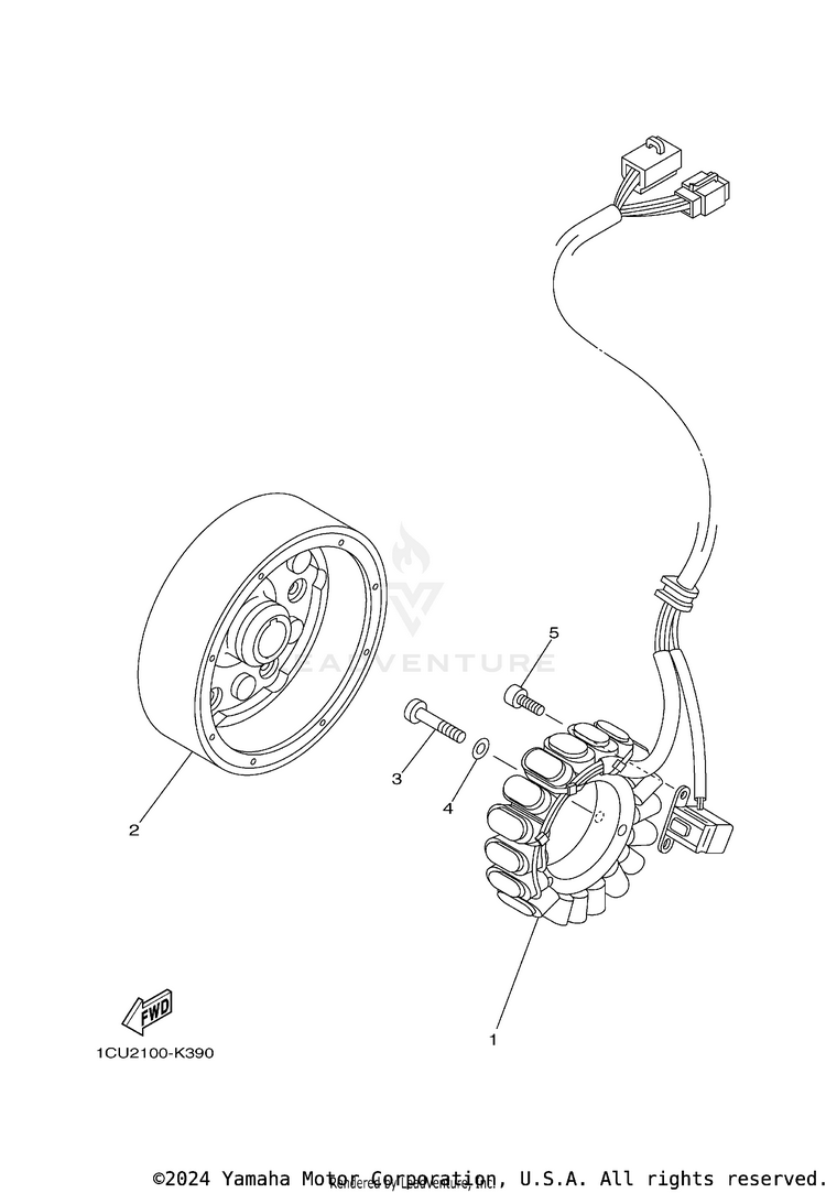 Generator GRIZZLEY 450 HUNTING - YFM450DAEH - 2014 Schematic