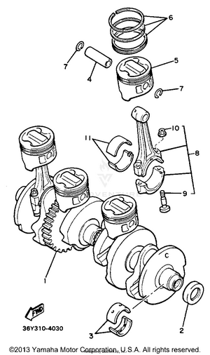 Crankshaft Piston Schematic