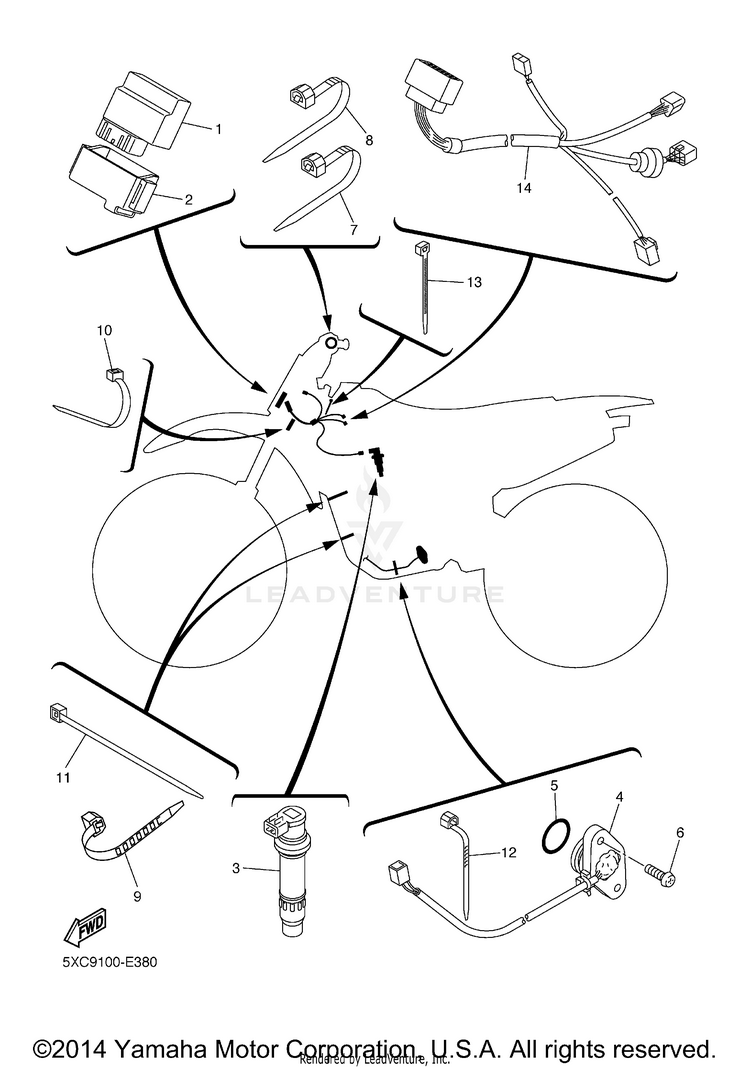 Electrical 1 YZ250F - YZ250FV - 2006 Schematic