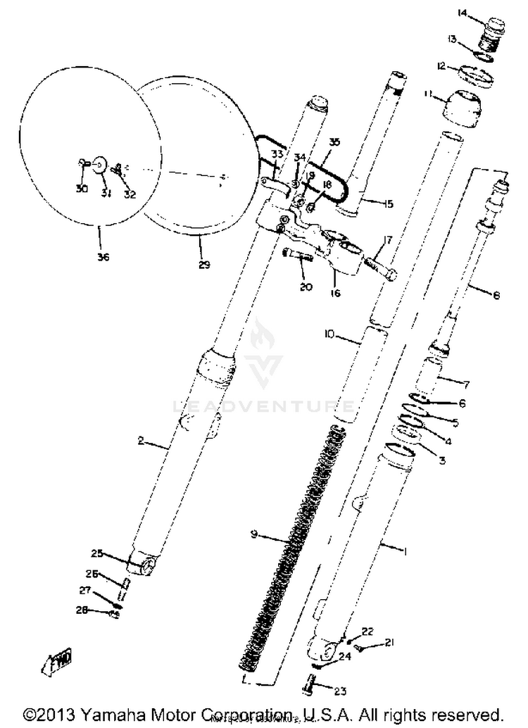 Front Fork Schematic