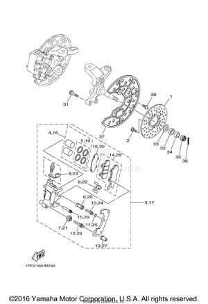 Front Brake Caliper Schematic