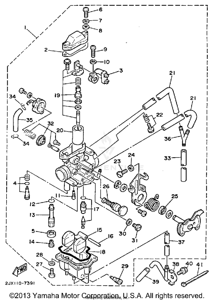 Carburetor California Model Only Schematic