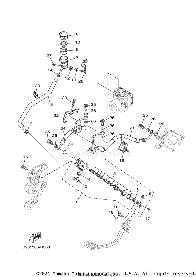 Rear Master Cylinder Schematic