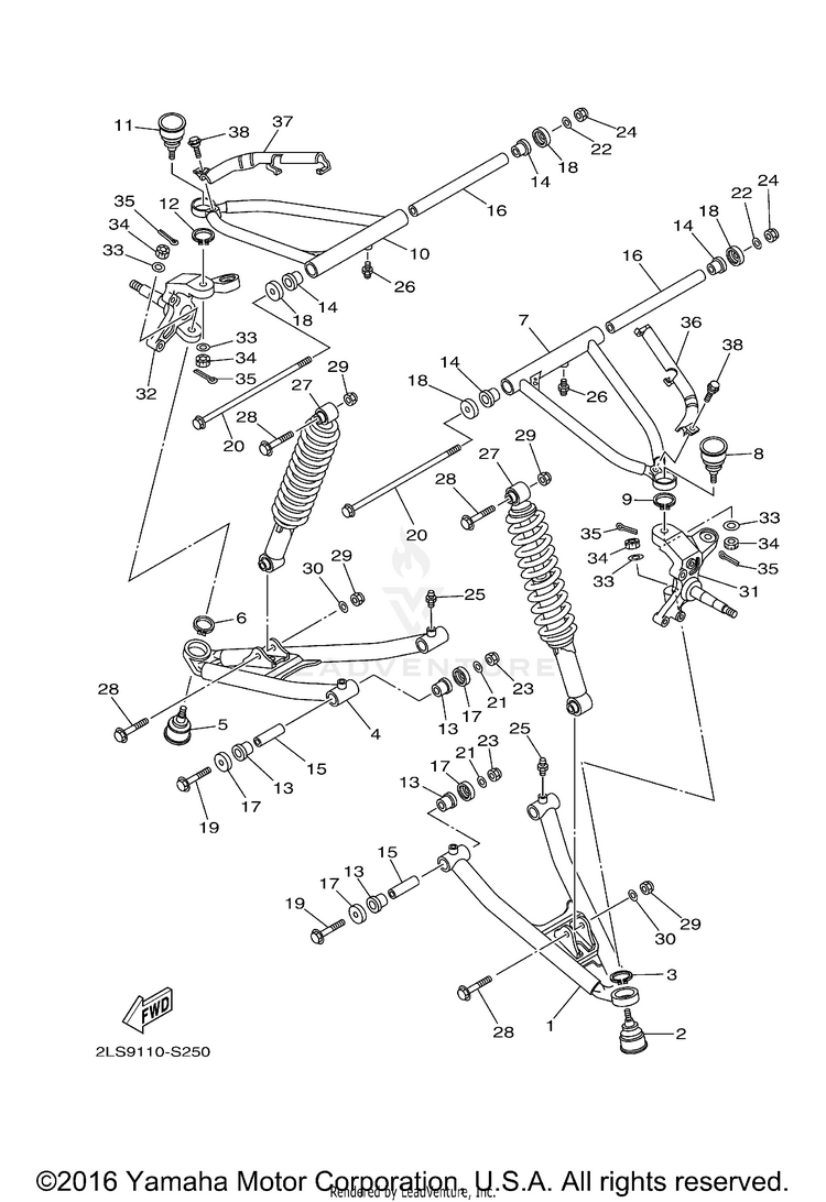 Front Suspension Wheel Schematic