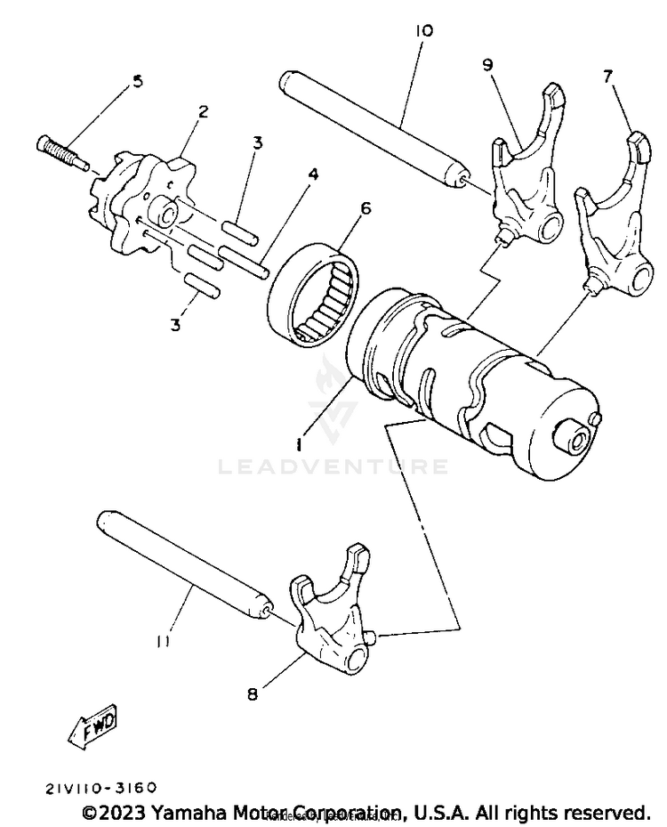 Shift Cam - Fork Schematic