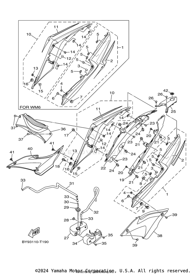 Side Cover YZFR3 - YZFR3AJB - 2018 Schematic
