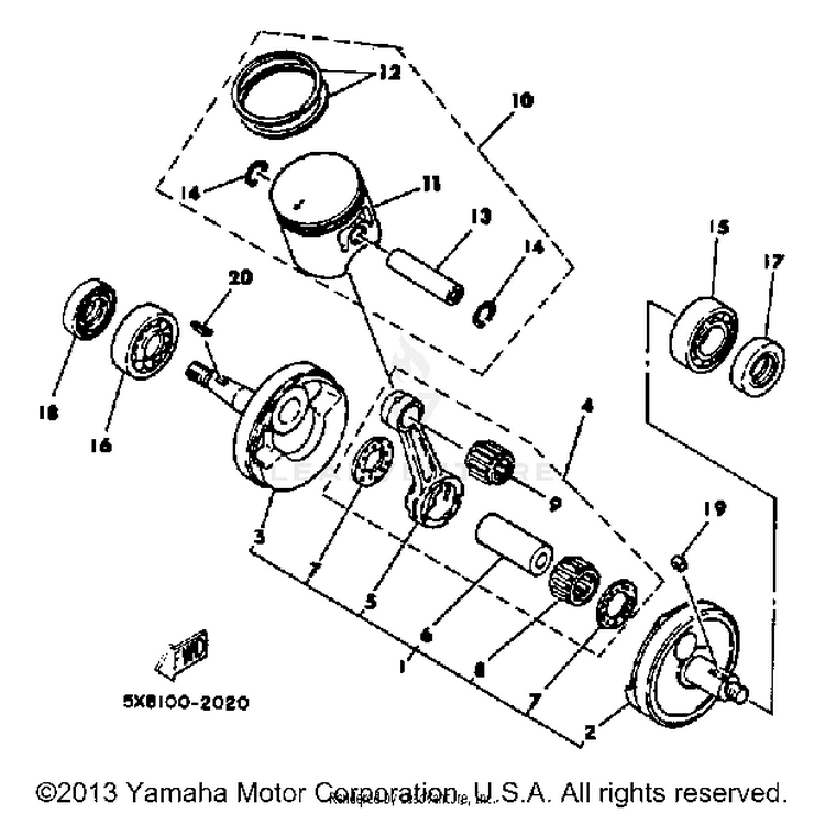Crankshaft-Piston Schematic