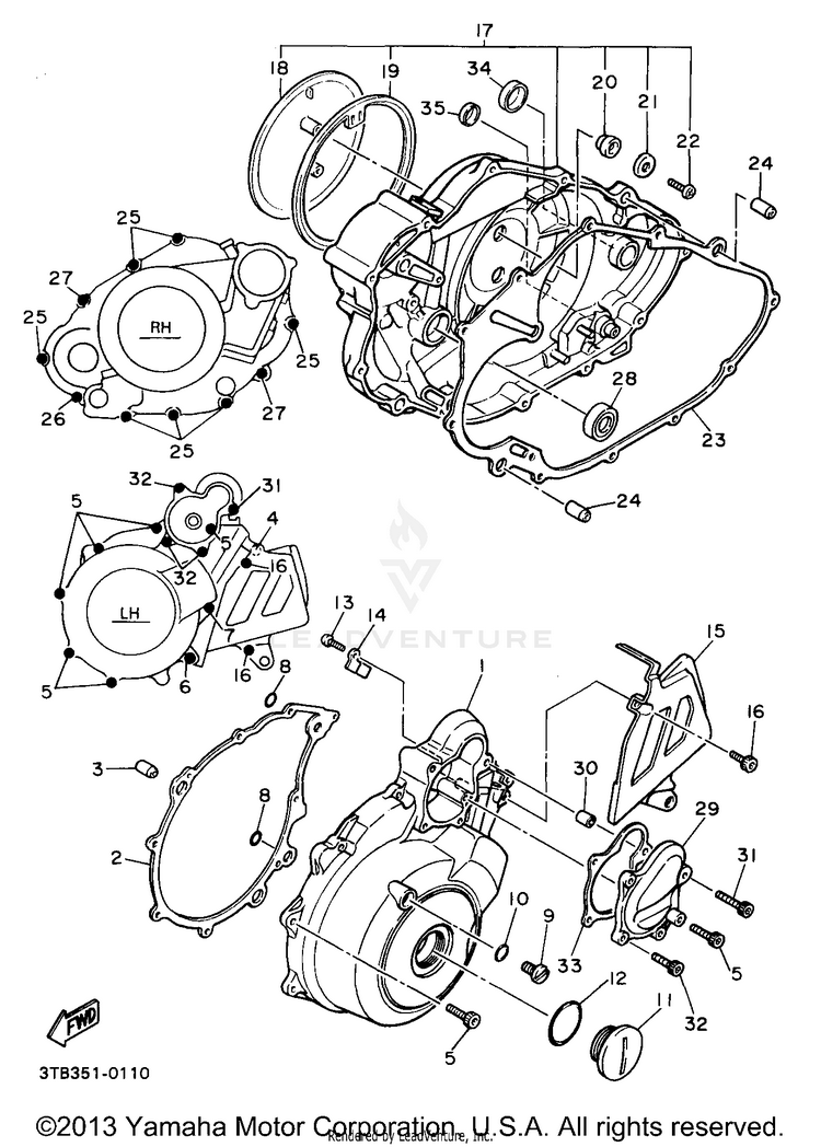 Crankcase Cover 1 Schematic