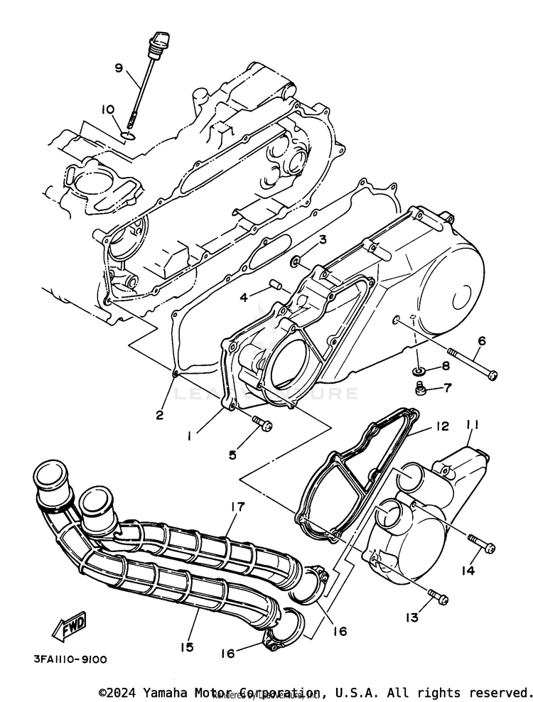 Crankcase Cover 1 Schematic