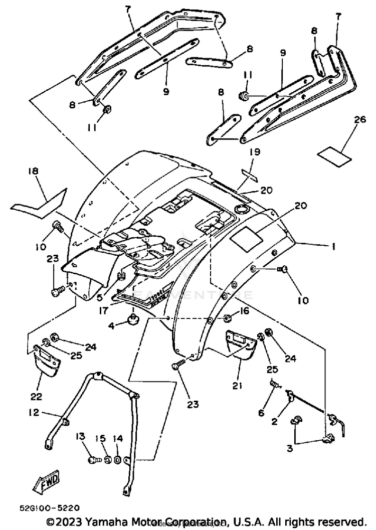 Rear Fender Schematic
