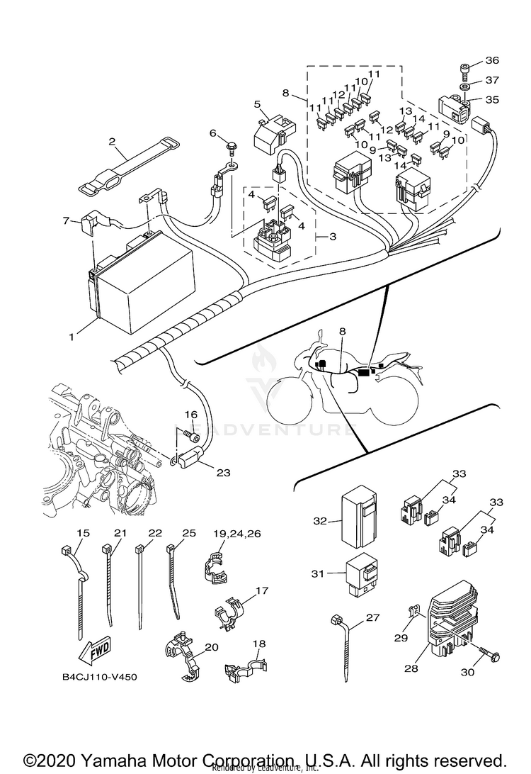 Electrical 1 MT07 - MT07LCB - 2020 Schematic