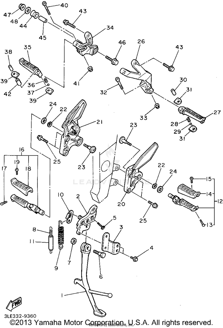 Stand Footrest Schematic
