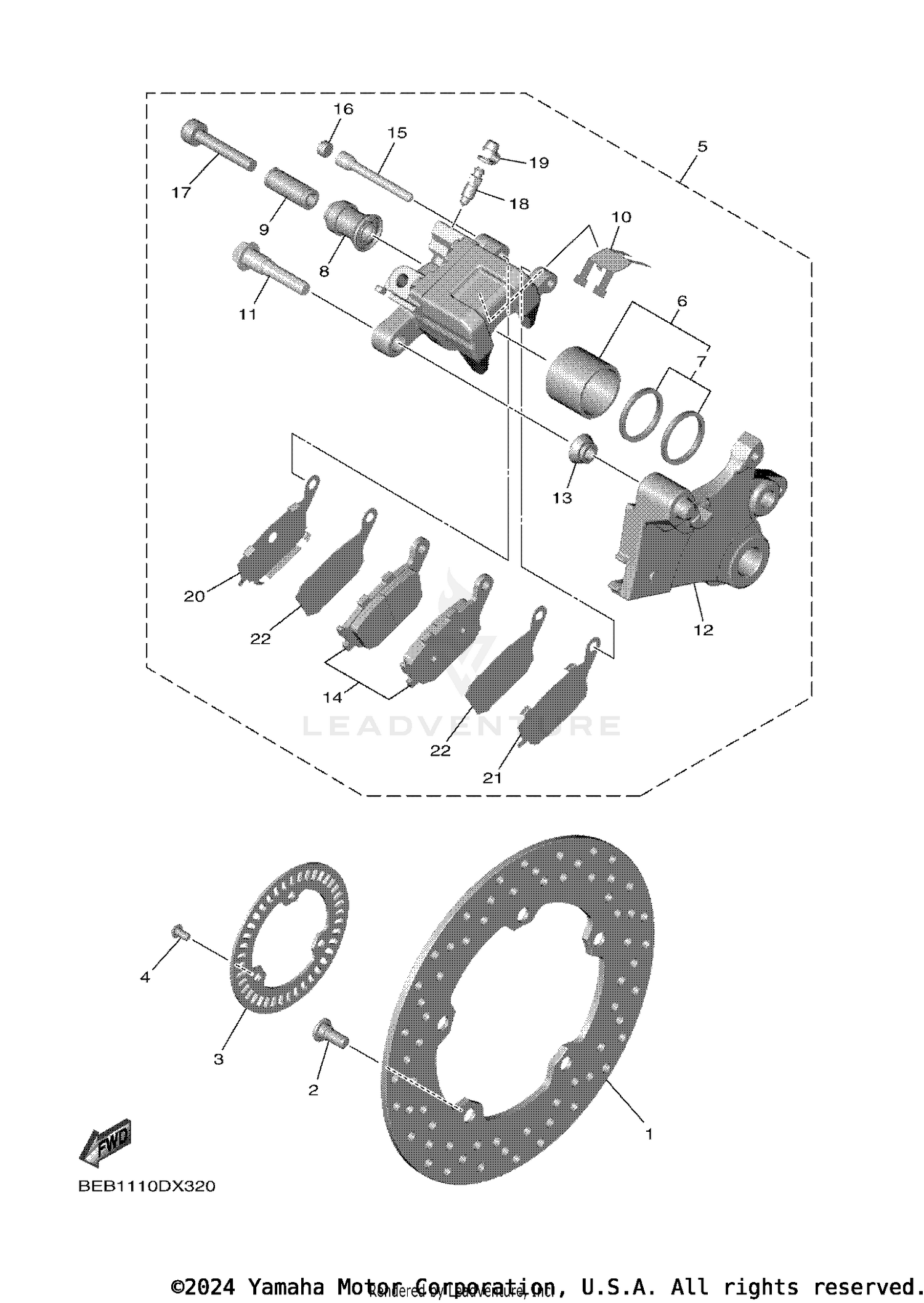 REAR BRAKE CALIPER