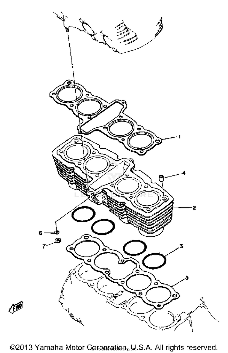 Cylinder XS1100SG - 1980 Schematic