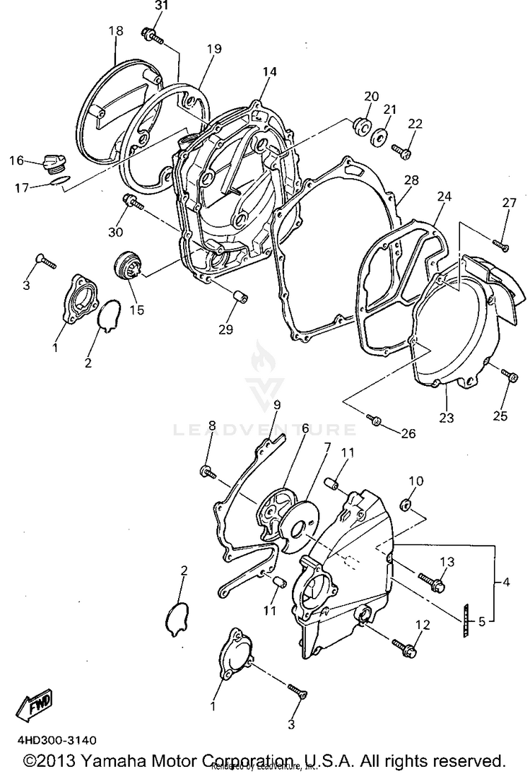 Crankcase Cover 1 Schematic