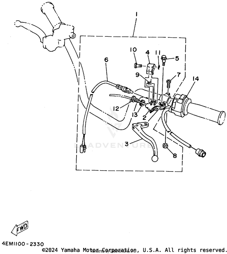 Handle Switch - Lever Schematic