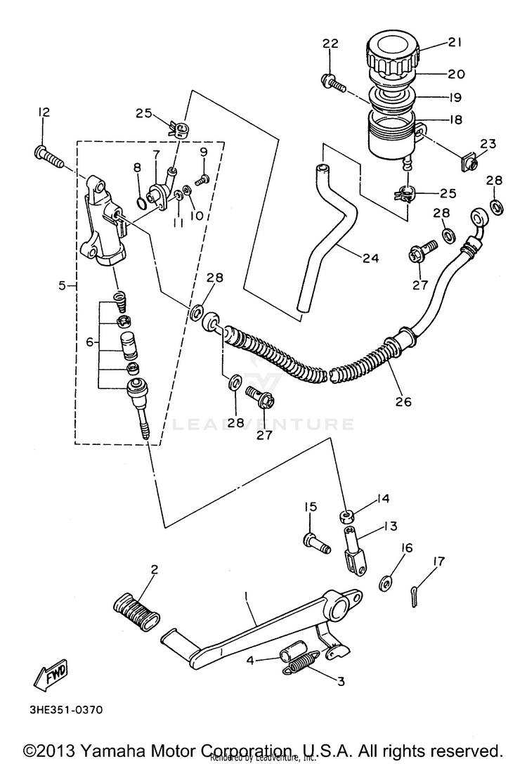 Rear Master Cylinder Schematic