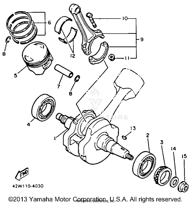 Crankshaft Piston Schematic