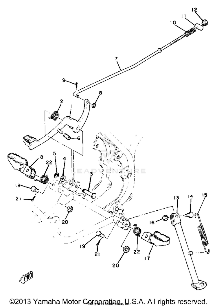 Stand - Footrest Schematic