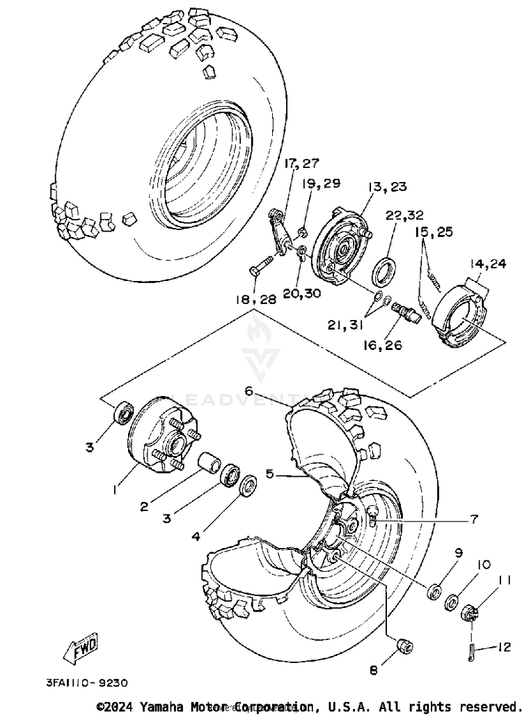Front Wheel Schematic