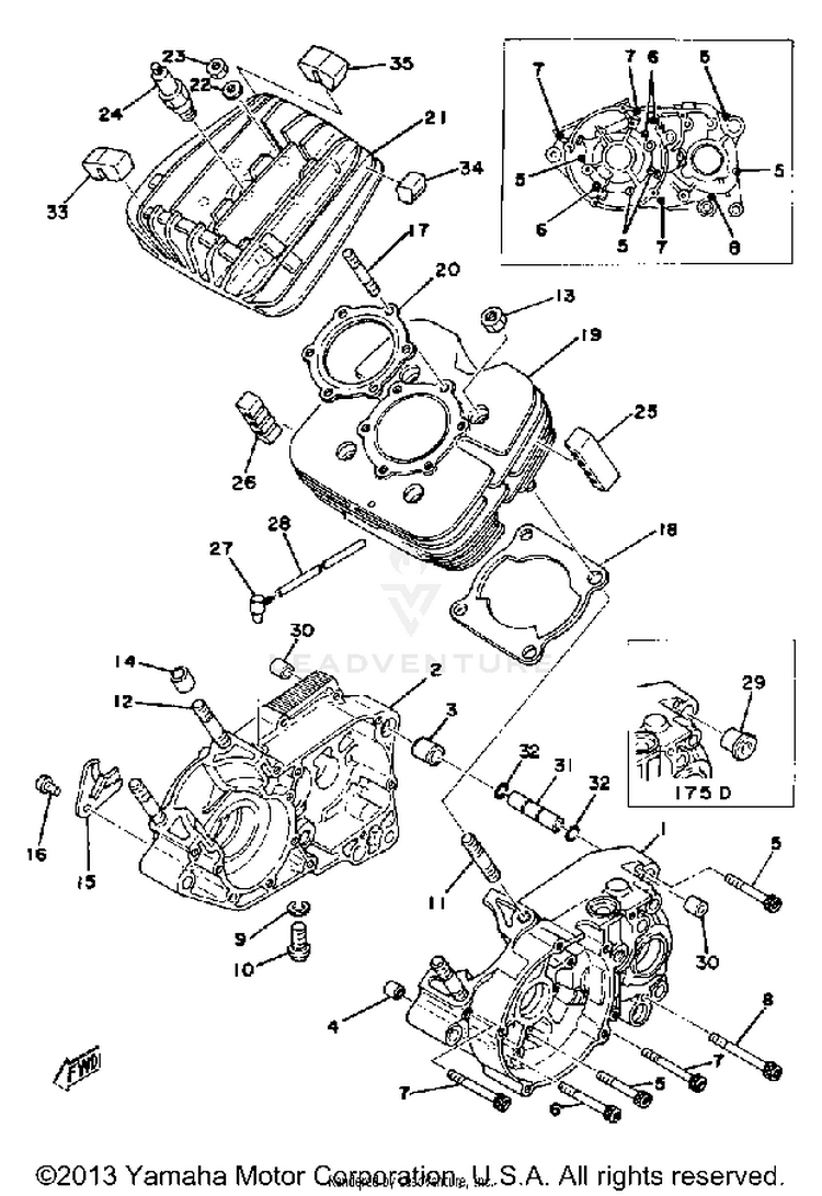 Crankcase - Cylinder Schematic