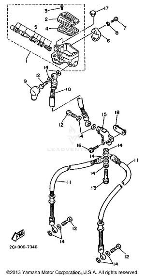 Front Master Cylinder Schematic