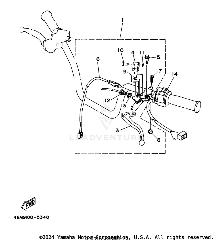 Handle Switch - Lever Schematic