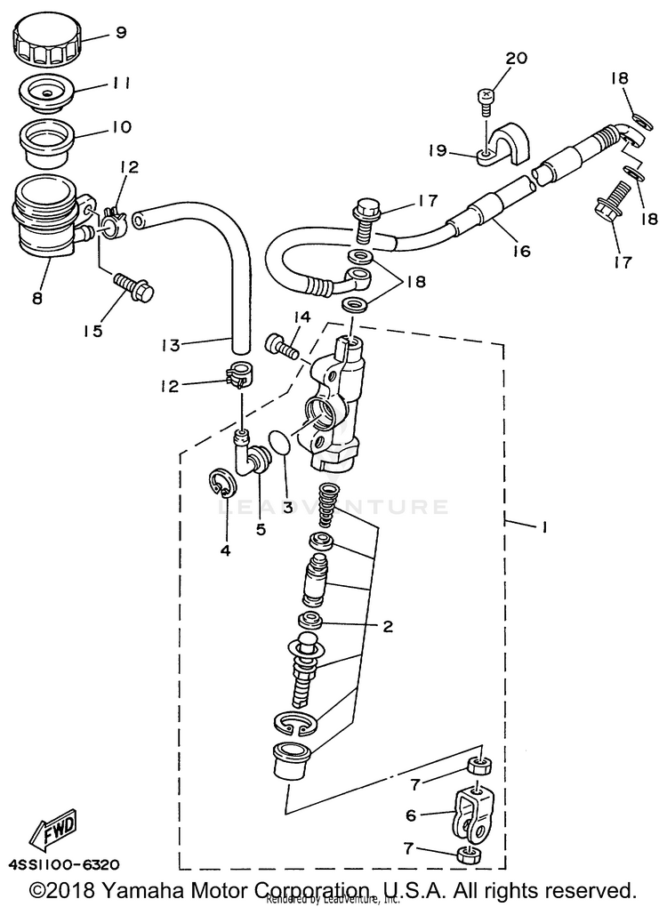 Rear Master Cylinder Schematic