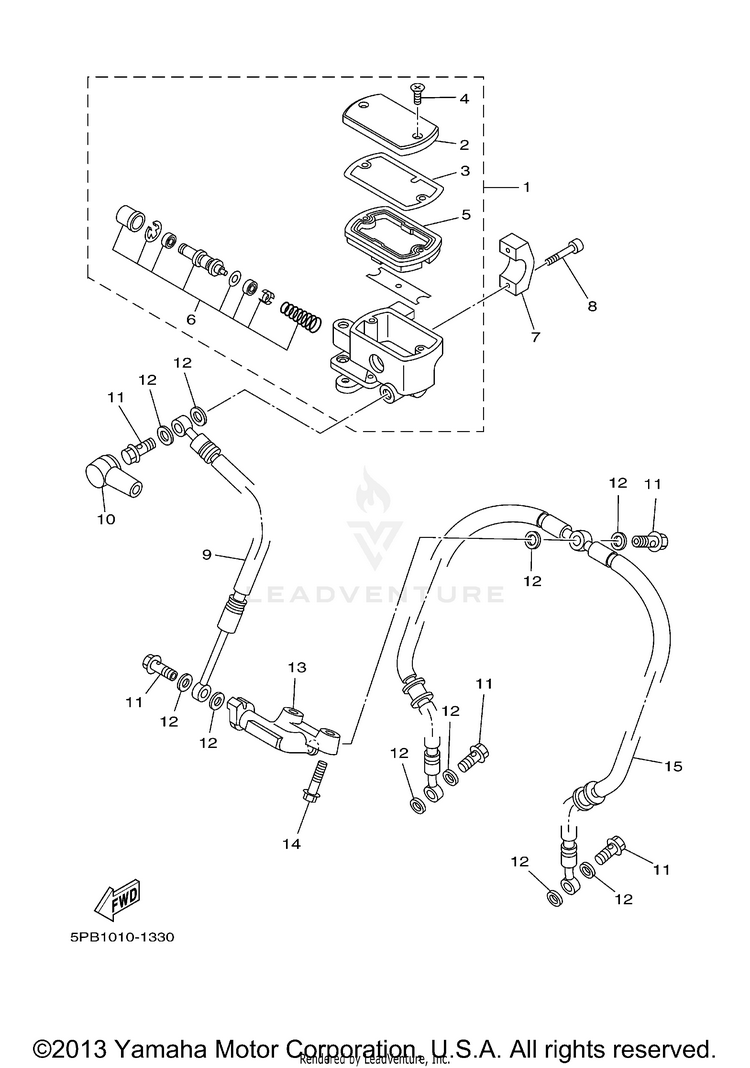 Front Master Cylinder Schematic