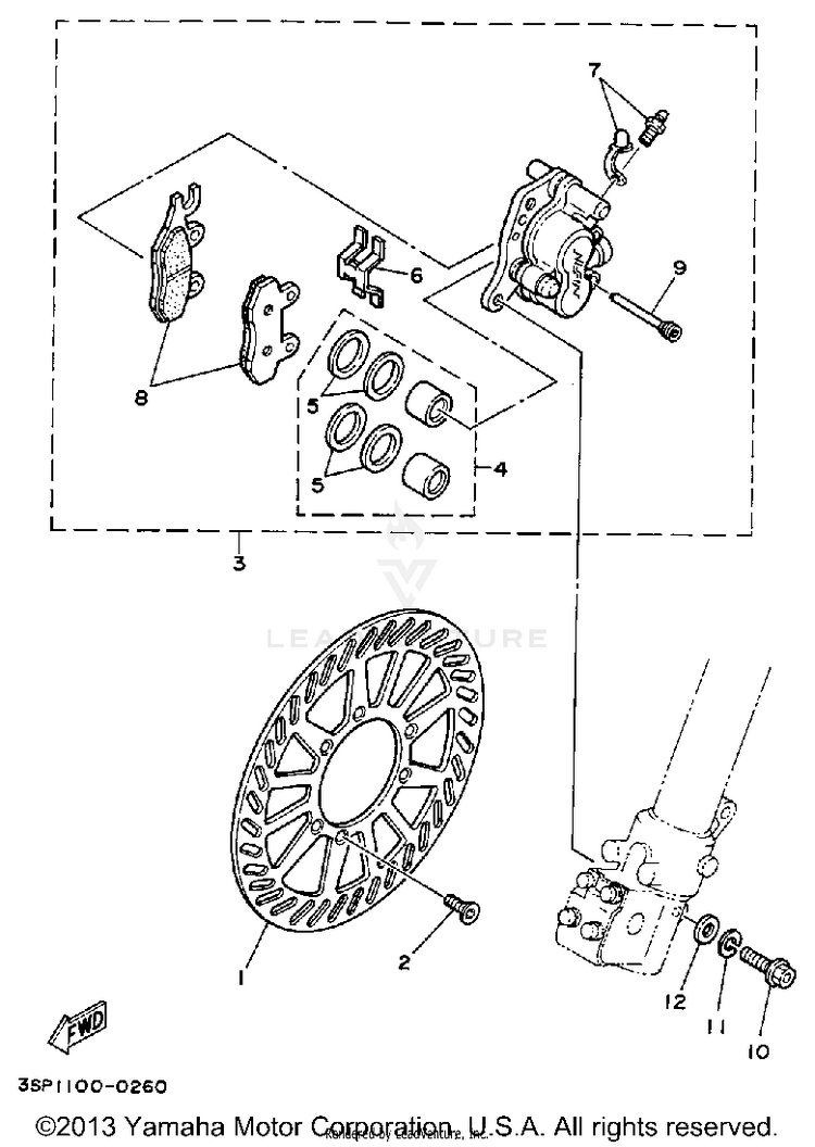 Front Brake Caliper Schematic