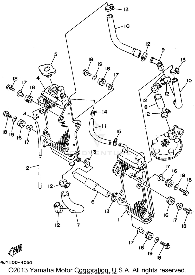 Radiator - Hose Schematic
