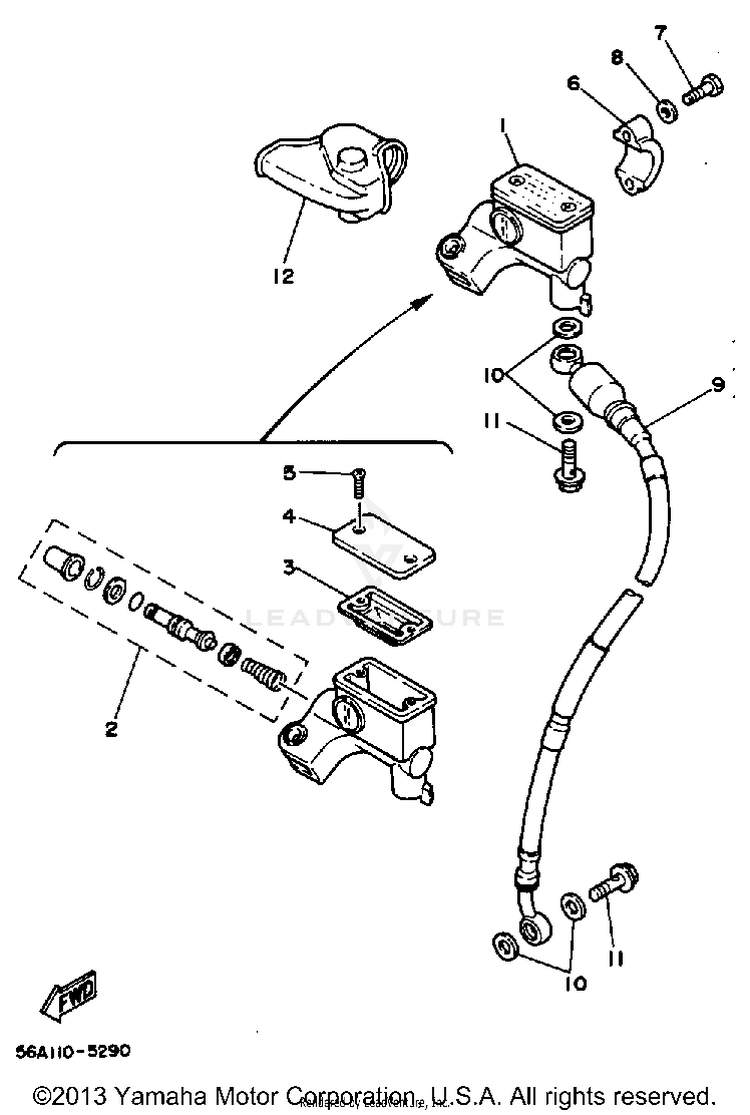 Front Master Cylinder Schematic