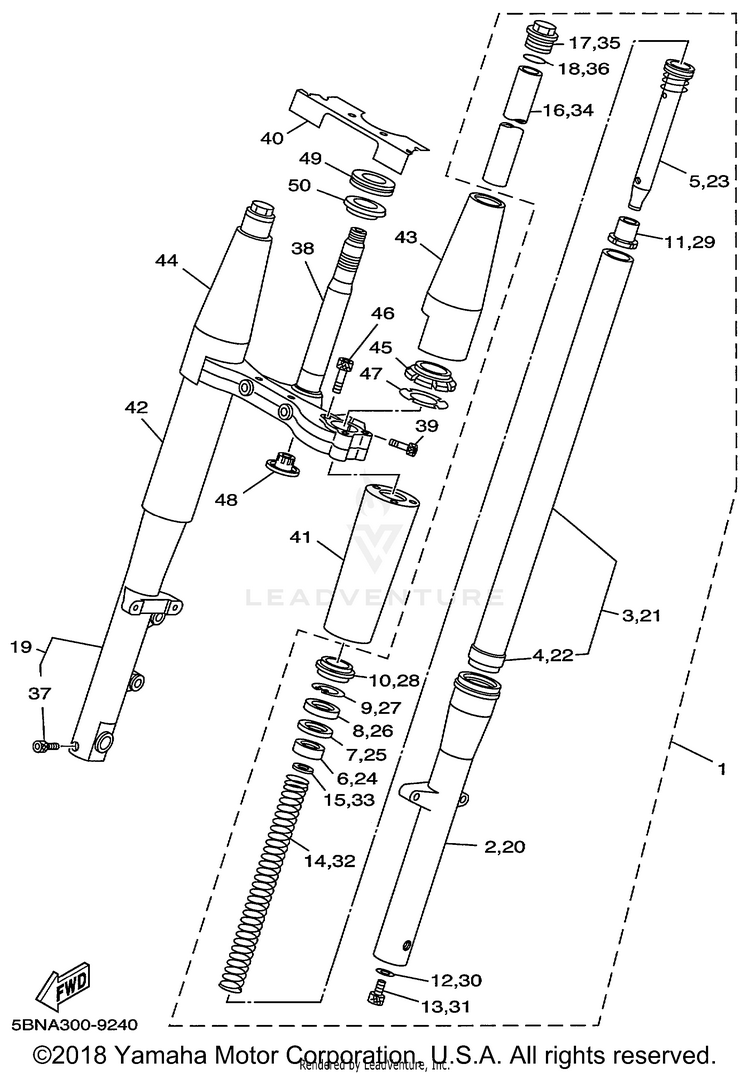 Front Fork Schematic