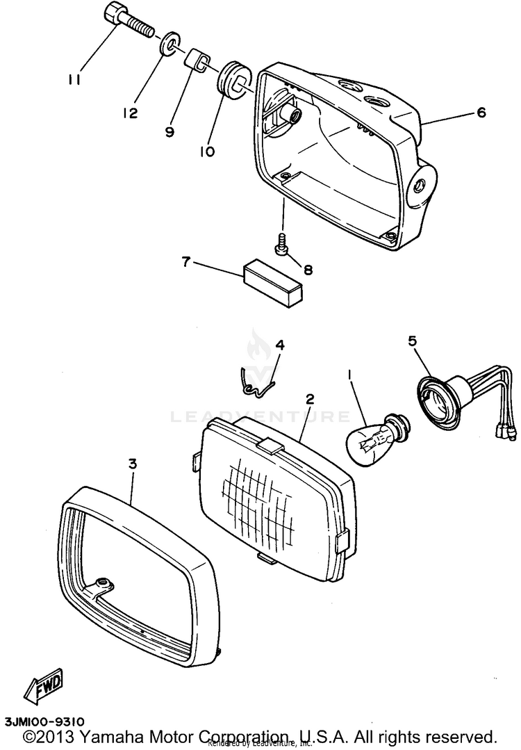 Headlight BLASTER - YFS200G - 1995 Schematic