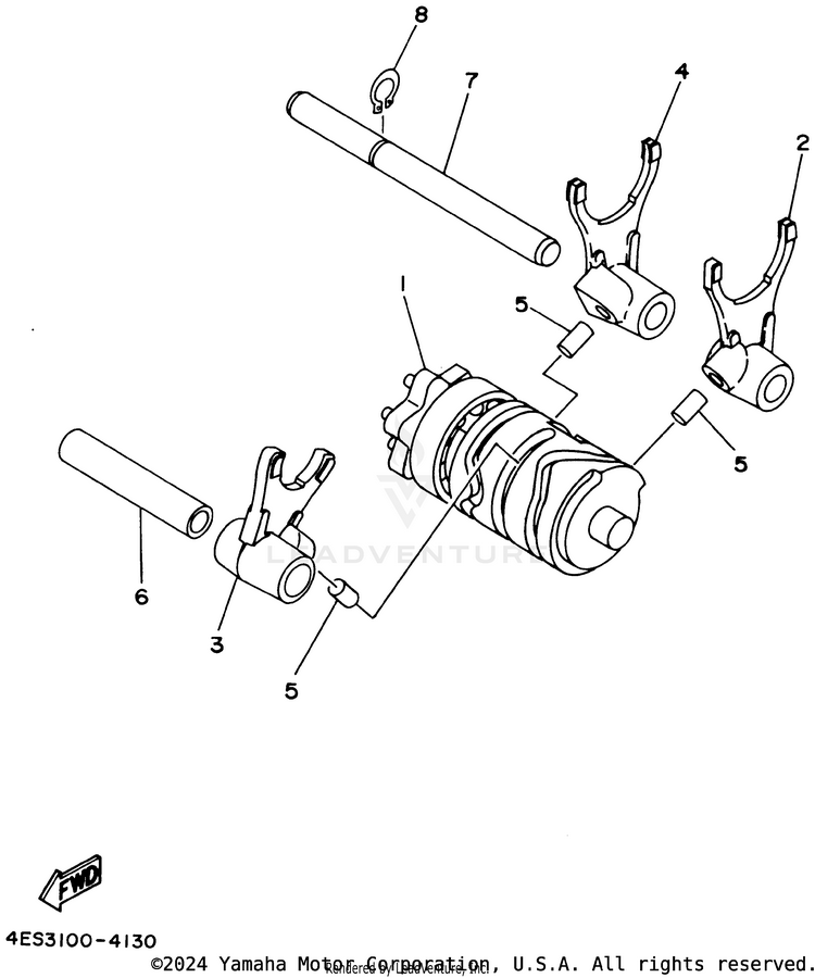 Shift Cam Fork Schematic