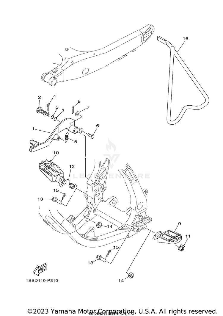 Stand & Footrest Schematic