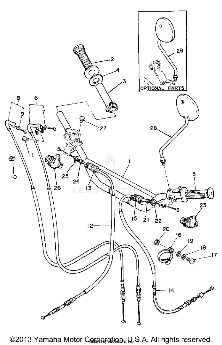 Handlebar Cable Schematic