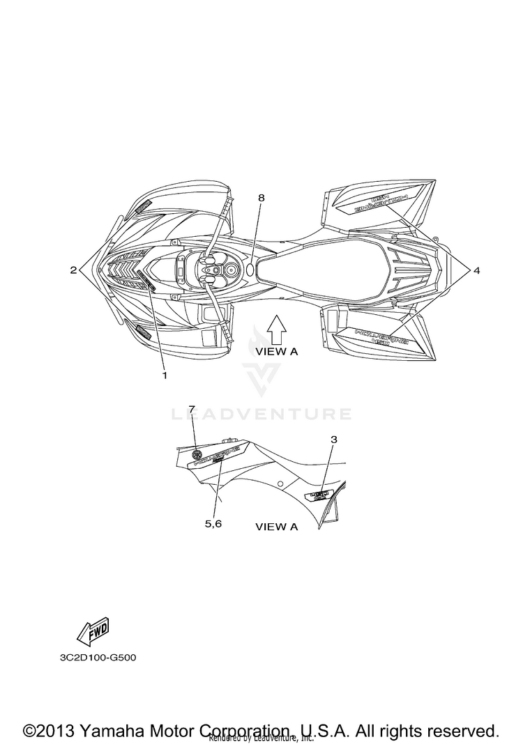 Graphics WOLVERINE 450 4X4 SPORT SE - YFM45FXSPX - 2008 Schematic