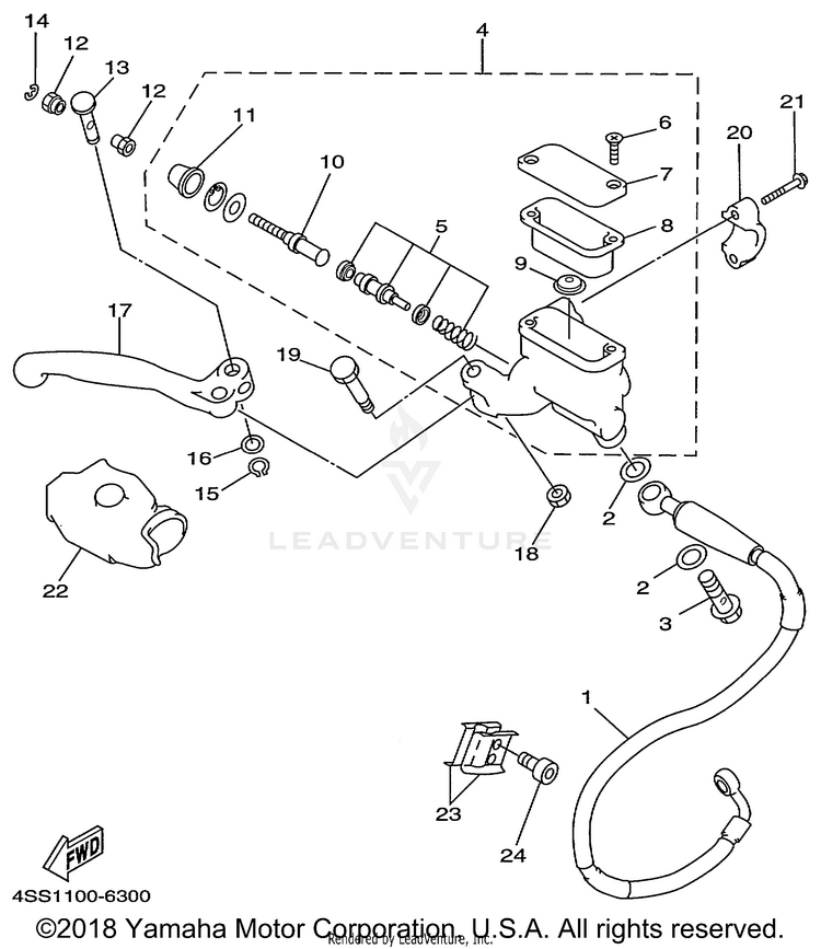 Front Master Cylinder Schematic