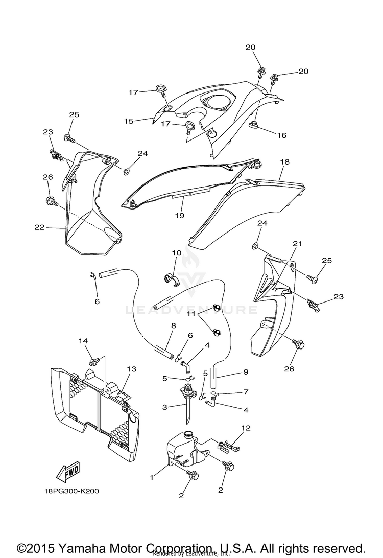 Side Cover YFZ450R SPECIAL EDITION - YFZ45RSED - 2013 Schematic